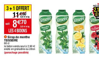 Migros Sirop de menthe TEISSEIRE offre