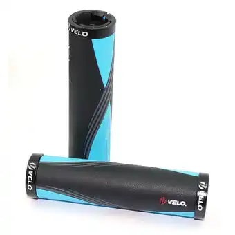 Decathlon Poignées de vélo pu/gel et coutures bicolore velo offre