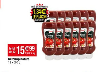 Migros Ketchup nature 12 x 560 g offre