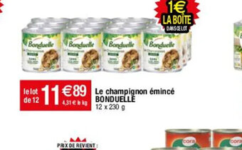 Migros Le champignon émincé BONDUELLE offre