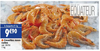 Crevettes roses cuites