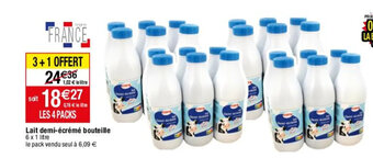 Migros Lait demi-écrémé bouteille offre