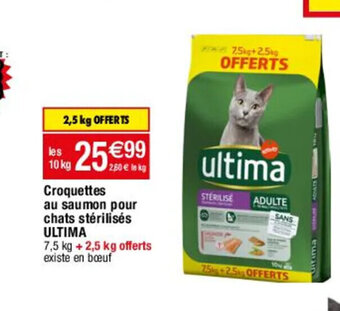 Migros Croquettes au saumon pour chats stérilisés ULTIMA offre