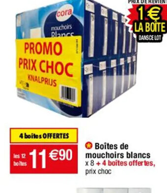 Migros Boites de mouchoirs blancs offre
