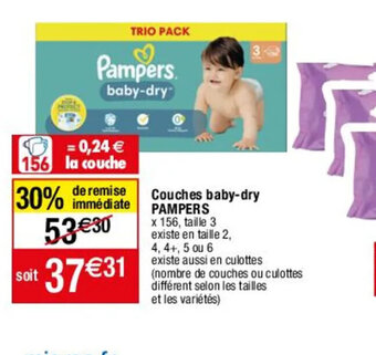 Migros Couches baby-dry PAMPERS offre