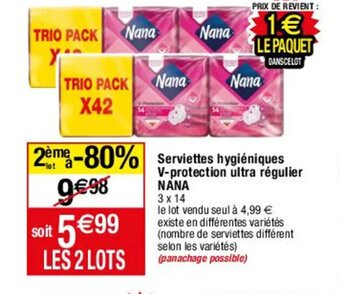 Migros Serviettes hygiéniques V-protection ultra régulier offre