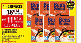Migros ✪ Riz long grain BEN'S ORIGINAL offre