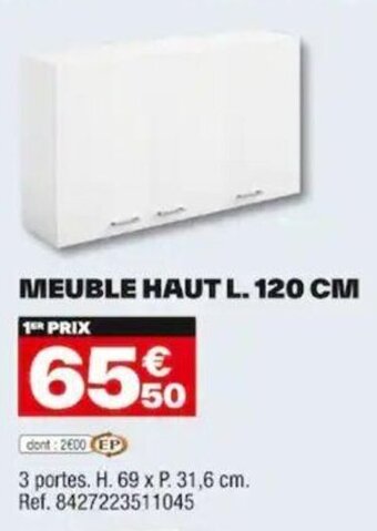 Brico Dépôt MEUBLE HAUT L. 120 CM offre