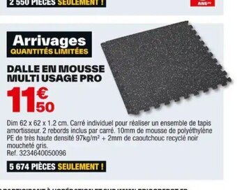 Brico Dépôt DALLE EN MOUSSE MULTI USAGE PRO offre