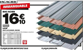 Brico Dépôt BAC ACIER offre