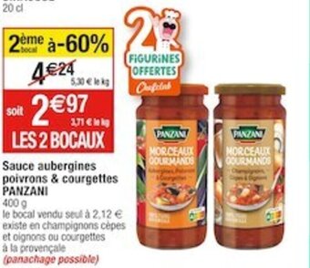 Cora x Carrefour Sauce aubergines poivrons & courgettes PANZANI offre