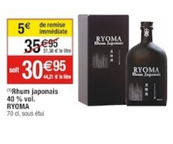 Cora x Carrefour Rhum japonais 40 % vol. RYOMA offre