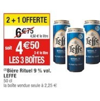 Cora x Carrefour *Bière Rituel 9 % vol. LEFFE offre
