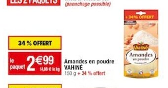 Cora x Carrefour Amandes en poudre offre