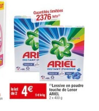 Cora x Carrefour Lessive en poudre touche de Lenor offre
