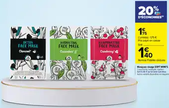 Carrefour Market Masques Visage Soft Mini's offre