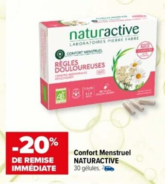 Carrefour Confort Menstruel NATURACTIVE 30 gélules. offre