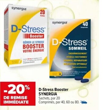 D-Stress Booster SYNERGIA Sachets, par 20