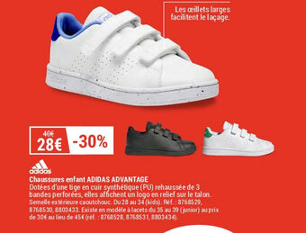 Decathlon Chaussures enfant ADIDAS ADVANTAGE offre