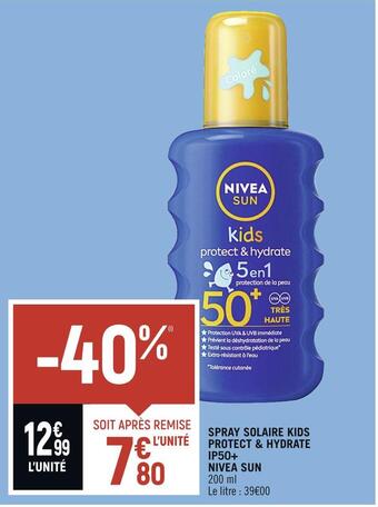 Petit Casino Nivea sun spray solaire kids protect & hydrate ip50+ offre