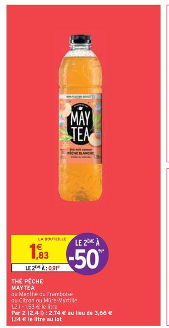 Intermarché Maytea thé pêche offre