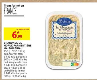 Intermarché Maison briau brandade de morue parmentière offre