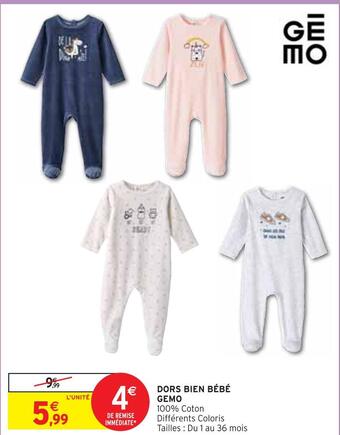 Intermarché Gemo dors bien bébé offre