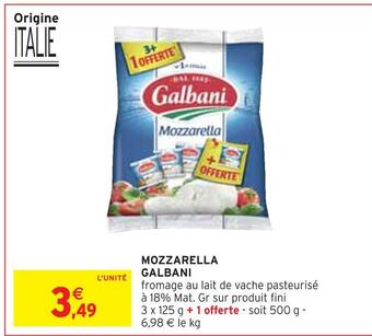 Intermarché Galbani mozzarella offre