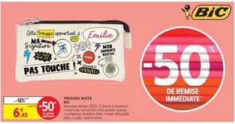 Intermarché Bic trousse mixte offre
