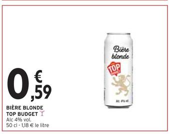 Intermarché Top budget bière blonde offre