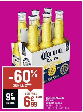Spar Corona extra bière mexicaine 6% vol. offre
