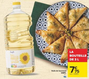 Carrefour Simpl huile de tournesol offre
