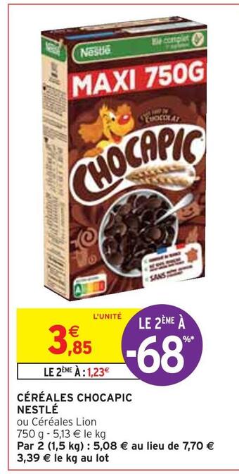 Intermarché Nestlé céréales chocapic offre