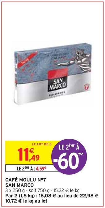 Intermarché San marco café moulu n°7 offre