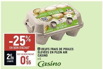 Spar Casino oeufs frais de poules élevées en plein air offre