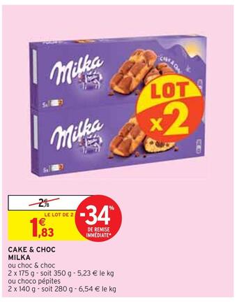 Intermarché Milka cake & choc offre