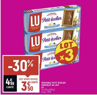Spar Lu véritable petit écolier chocolat au lait offre