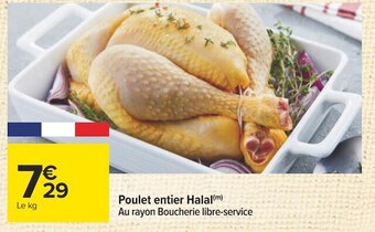 Carrefour Poulet entier halal offre