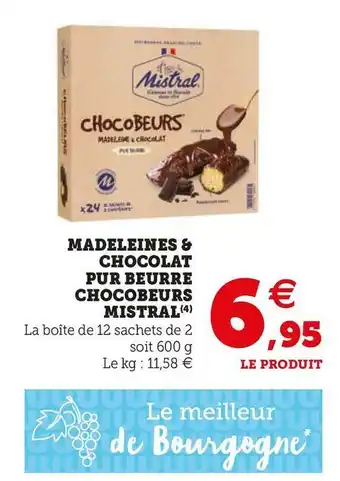 U Express MADELEINES & CHOCOLAT PUR BEURRE CHOCOBEURS offre