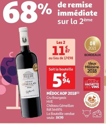 Auchan MÉDOC AOP 2018(¹) offre