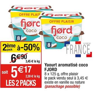 Cora x Carrefour Fjord yaourt aromatisé coco offre