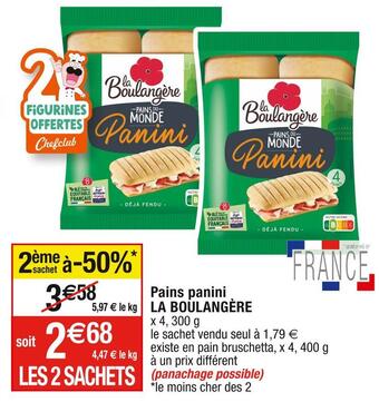 Cora x Carrefour La boulangère pains panini offre