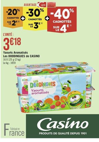 Les doodingues de casino yaourts aromatisé