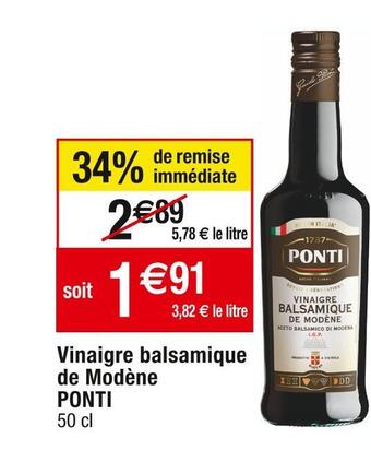Cora x Carrefour Ponti vinaigre balsamique de modène offre