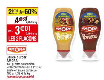 Cora x Carrefour Amora sauce burger offre