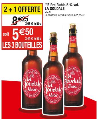 Cora x Carrefour La goudale bière rubis 5 % vol. offre