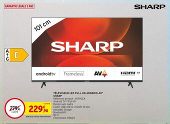 Intermarché Sharp téléviseur led full hd android 40 offre