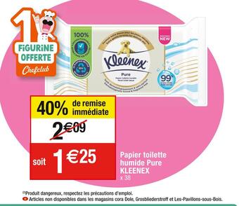 Cora x Carrefour Kleenex papier toilette humide pure offre