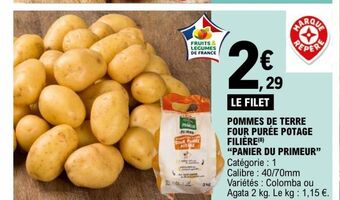 E.Leclerc Jardi Pommes de terre four purée potage filiere panier du primeur offre