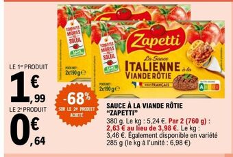 Sauce a la viande rotie zapetti